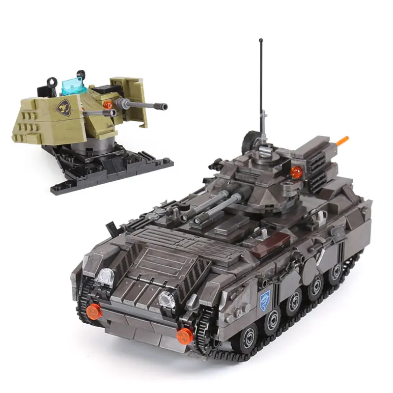 

XINGBAO 06018 Genuine Military Series The Armoured Vehicle Set Building Blocks Bricks Educational Toys As Children Gifts 1049PCS