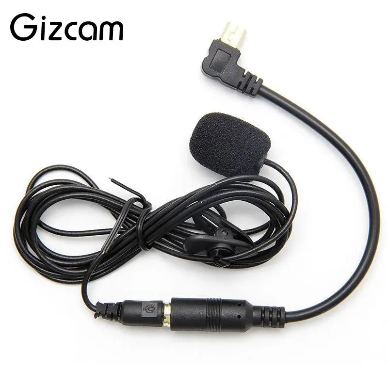 Gizcam 1 5 м 3 мм USB внешний зажим на зажиме микрофон адаптер кабель провод для Gopro Hero + 4