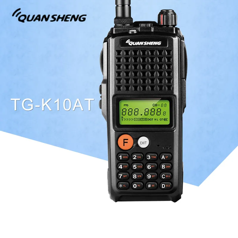

10W QuanSheng TG-K10AT Walkie Talkie 10km TG K10AT Radio Comunicador 10KM UHF400-470MHz Optional VHF Band Two Way Radio 4000mAh