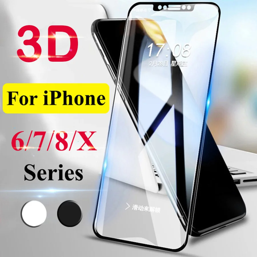 

verre tremp on the for apple iphone x aphone xs glass screen protector 6 7 8 ix i plus xr max 7plus 8plus iphone8 tempered glas