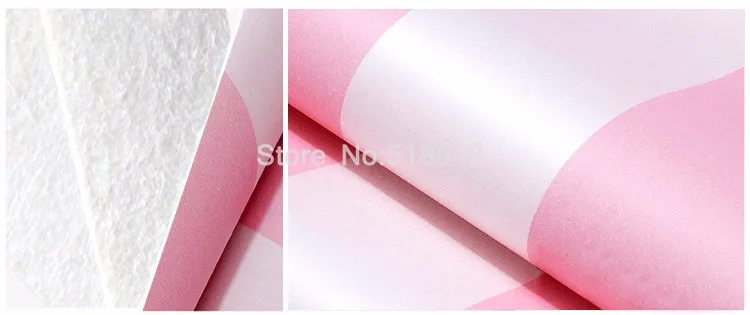 Корейский стиль полосатый обои розовое платье принцессы детская комната стены украшения детская комната Обувь для девочек Спальня Нетканые обоев Размеры