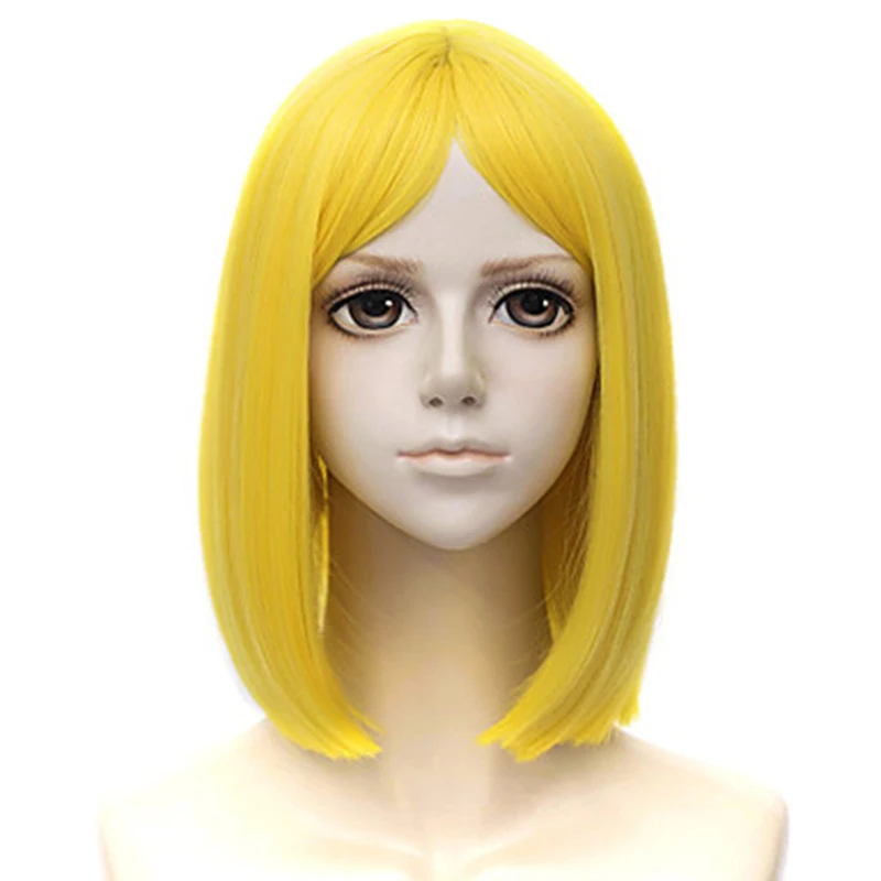 HAIRJOY Synthetic Hair Cosplay Wig Yellow Diamond in Land of the Lustrous Short Straight Lemon Wigs