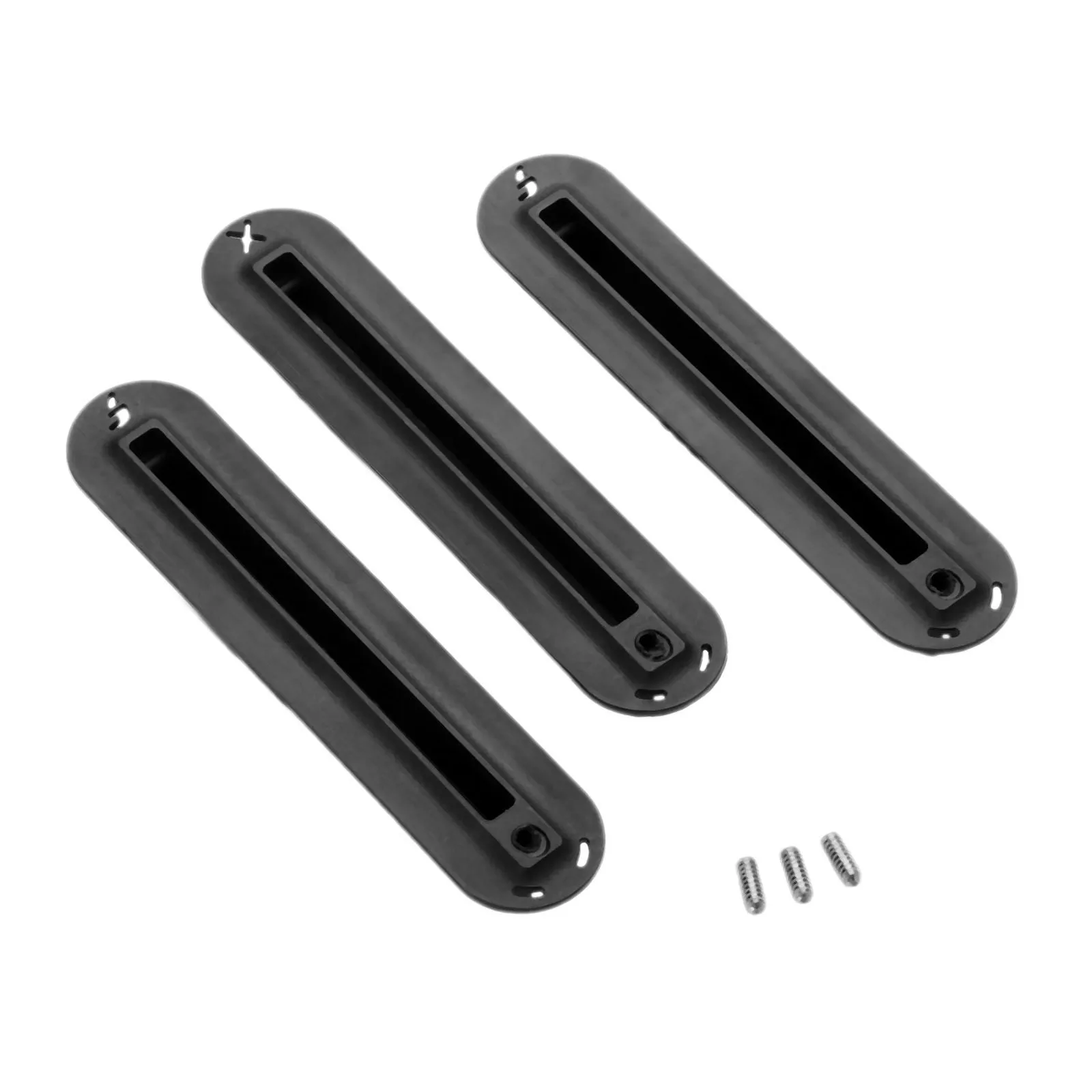

Black 3 Pcs Plastic Future Tri Fins Box Set For For Surfing SUP Screw Surfboard Surf Fins Plugs Set Surfing Accessories