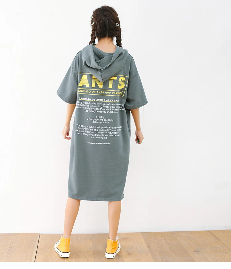 Hooded Mini Dress Women Slim Package Hip Short Dress With Hat (9)