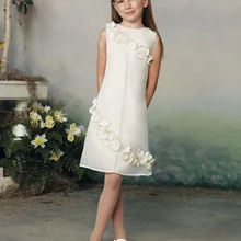 Аппликация Длина колена, платье с цветочным узором для девочек на свадьбу, торжественные вечеринки, ТРАПЕЦИЕВИДНОЕ ПЛАТЬЕ, Vestido De Daminha Casamento, платья для мамы и дочки