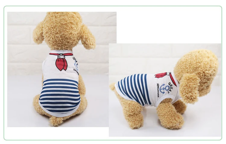 Дешевая Одежда для собак с рисунком для маленьких собак, летняя одежда для домашних животных, одежда для собаки Чихуахуа Йоркширский