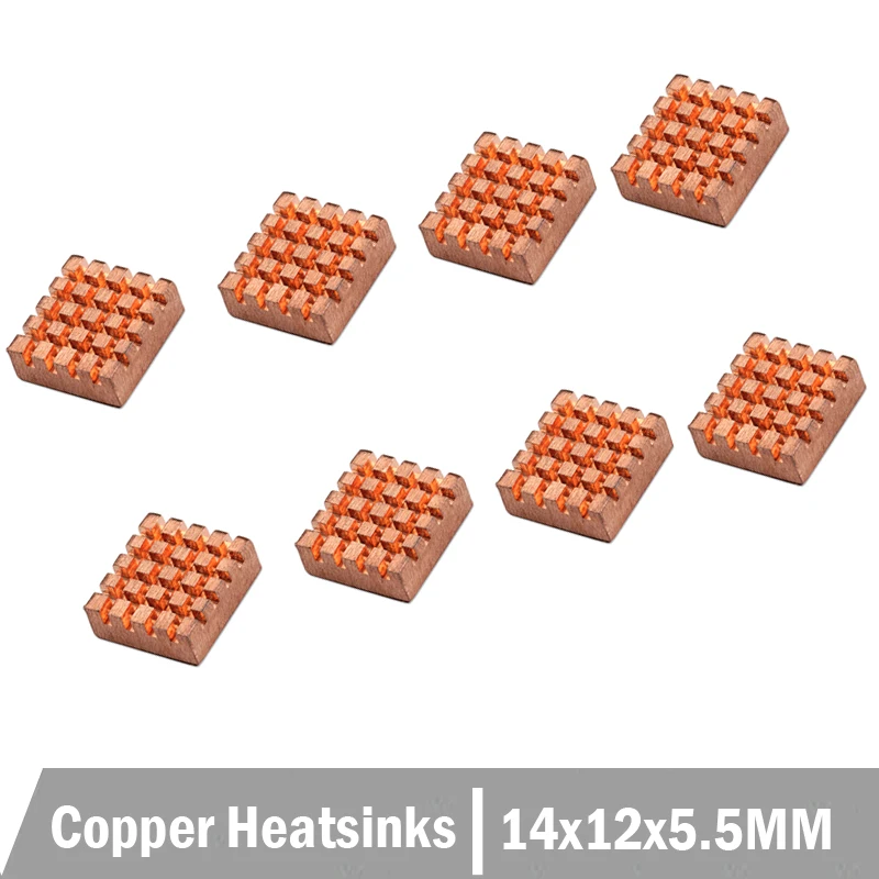 

80PCS Pure Copper Heatsinks 14X12X5.5MM RHS-03 RAM Graphics Memory for Raspberry Pi RAM DDR