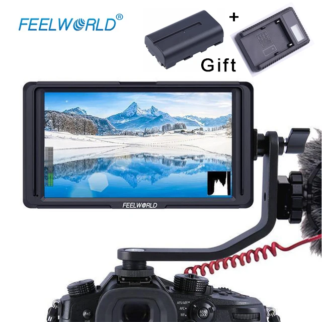 FEELWORLD F6S 5 Inch Utra Slim IPS Full HD 1920x1200 4K HDMI On-camera Video Field Monitor for Canon Sony Nikon Gimbal Smooth 4 |