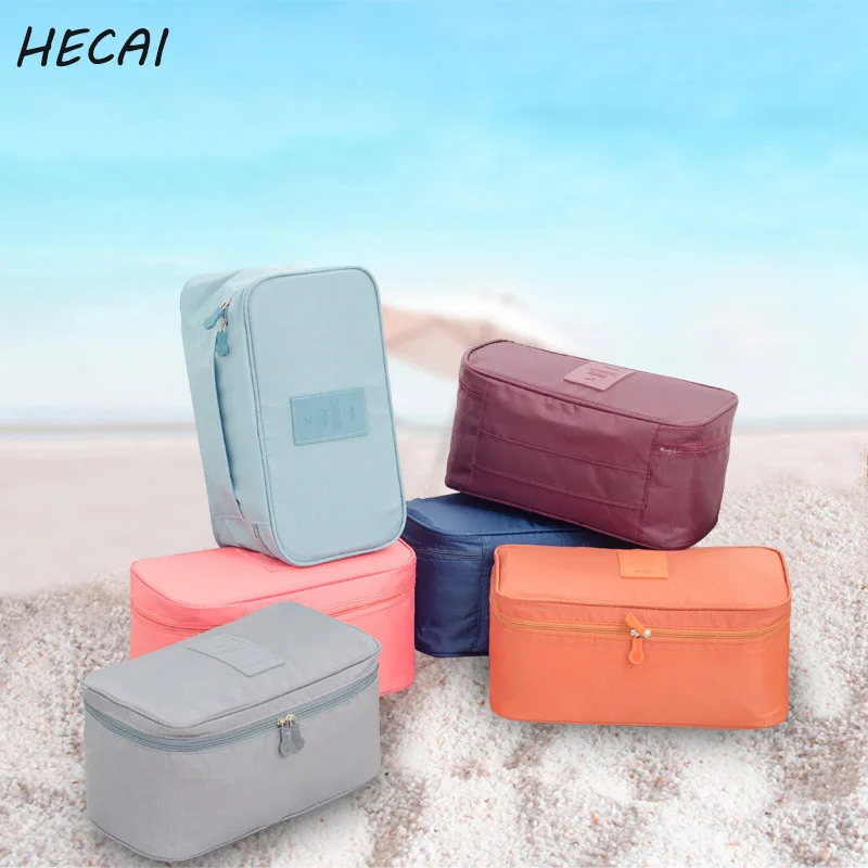 

HECAI Bra Underwear Socks Lingerie Handbag Organizer Bag Storage Case For Travel Trip Storage bag