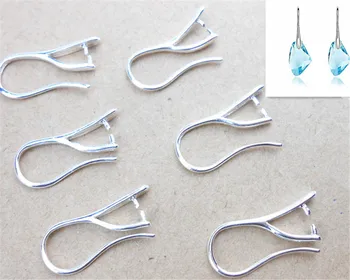 

Free shipping HOT Wholesale 100pcs 925 Sterling Silver Hook Earring Earwire DIY Jewelry Finding Accessories