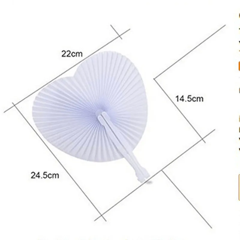 12 шт романтичная, в форме сердца Свадебные украшения юбилей ручной складной бумажный веер детский душ подарок на день рождения