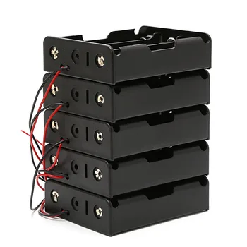 

5Pcs 1/2/3/4x18650 Rechargeable Battery 3.7V Clip Holder Box Case With Wire Lead