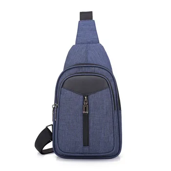 

6PCS / LOT Nylon Anti-theft Fashion Men Chest Bag Outdoor Single Shoulder Crossbody Bag Multifunction Large Capacity Chest Pack