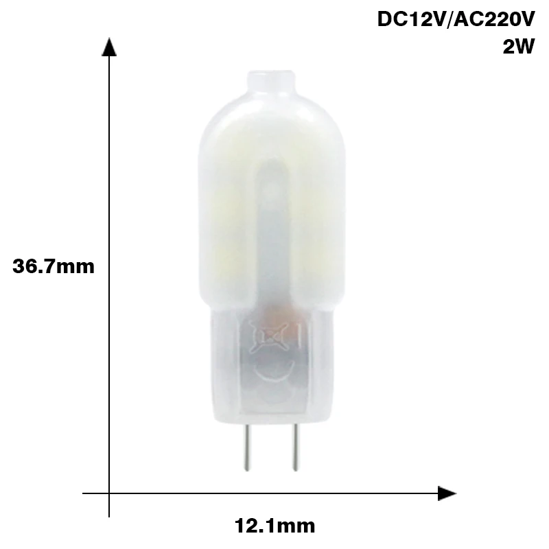 10 шт./лот лампада светодиодный мини G4 DC 12 В AC 220 В SMD2835 Bombillas светодиодный светильник Прозрачный/молочный чехол яркая люстра G4 огни - Испускаемый цвет: Milky Cover