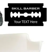 Man Barber Shop Sticker Name Bread Blade Decal Haircut Shavers Posters Vinyl Wall Art Decals Decor Windows Decoration Mural