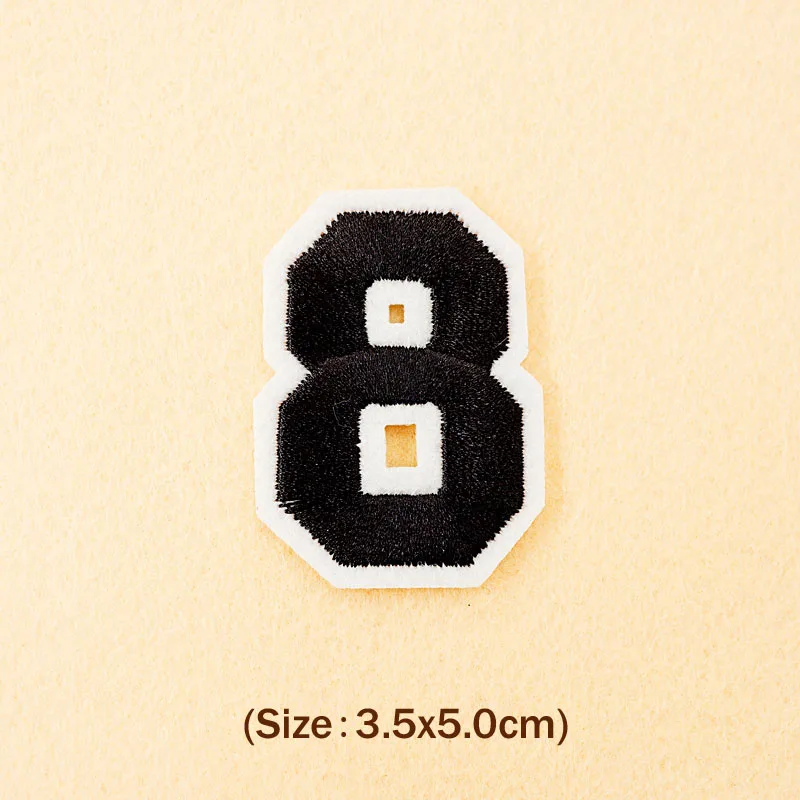 Number: 0 1 2 3 4 5 6 7 8 9 Size:3.8*5cm Patch Embroidered Applique Sewing Clothes Stickers Garment Apparel Accessories Synthetic Leather Fabric & Sewing Supplies