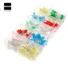 300 шт. 3 мм 5 мм светодиодный светильник белый желтый красный зеленый синий Ассорти набор DIY светодиодный s Набор 3В 20мА Высокое качество DIY светодиодный электрический блок