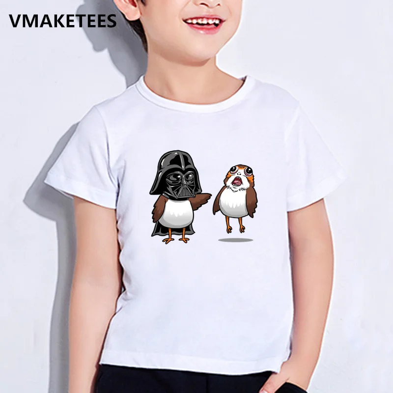 Детские летние футболки с короткими рукавами для девочек и мальчиков детская футболка с рисунком из мультфильма «Звездные войны» Повседневная забавная одежда для малышей ooo5147 - Цвет: ooo5147N