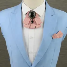 Высокое качество, модный дизайн, унисекс, Роскошная Одежда для свадебной вечеринки, Клубная одежда, аксессуары для галстука, повседневные Галстуки для жениха со стразами и бантом