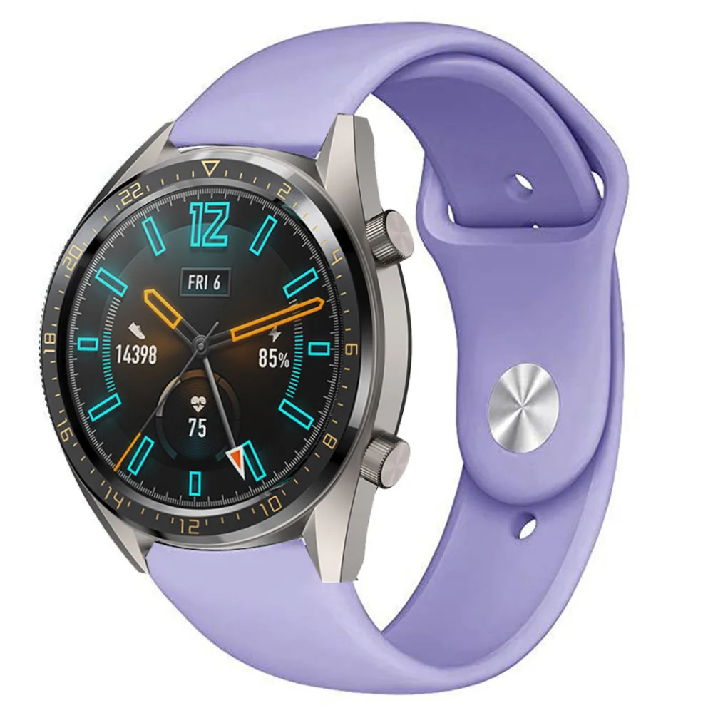 Цветные часы-браслет ремешок для Huami Amazfit GTR 47 мм/Stratos 2 2S спортивный мягкий силиконовый 22 мм браслет для Garmin Vivomove Новинка