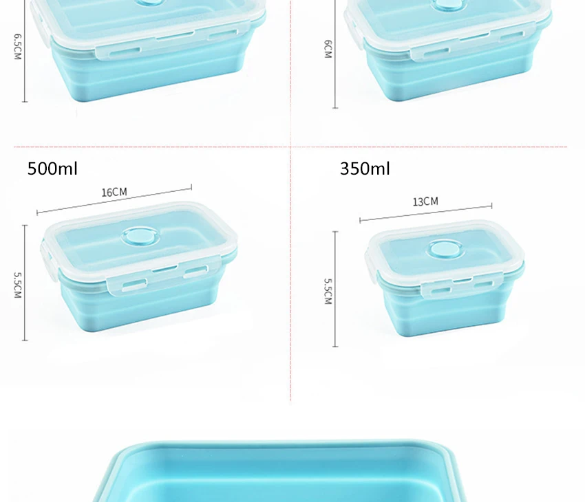 LIYIMENG Silicone Folding Lunch Box Eco-Friendly Matetial Portable Bowl For Picnic Office Workers School24