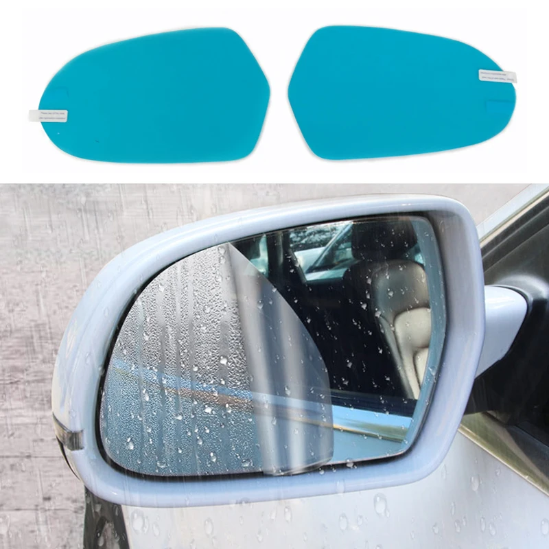 2pcs car rearview mirror anti fog anti glare protective film rainproof