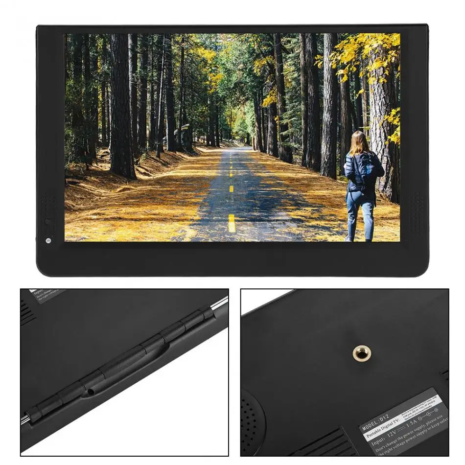 LEADSTAR 1080P телевидение Портативный мини 12-дюймовый 16:9 светодиодный ручной DVB-T/T2 цифровой ТВ телевизионной стиль