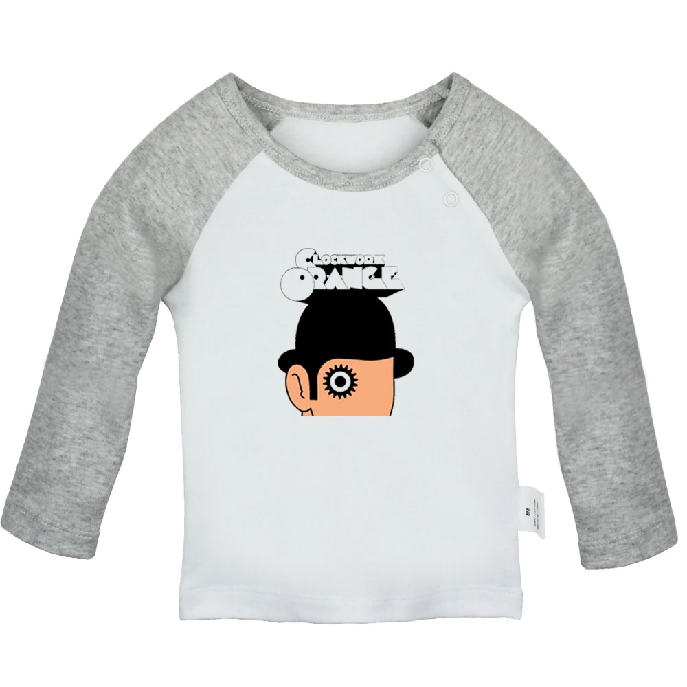 Заводной оранжевый уголь Камера рок группа Звездные войны EXO Наруто Акацуки новорожденных Футболки для малышей Графический длинный рукав футболки топы