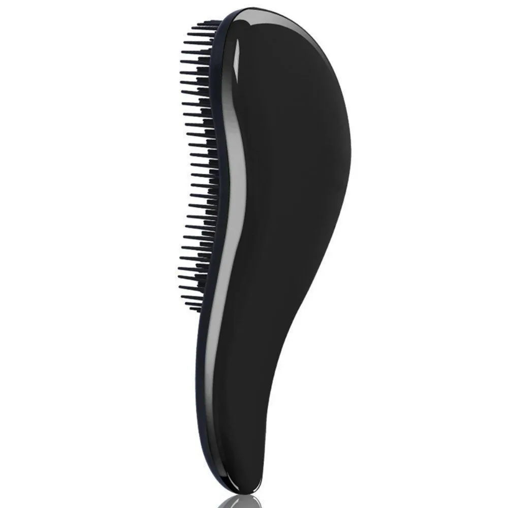 

2018 new Durable and solid Beauty Combs Professional Fashionable ABS plastic All Black Salon Detangling Hair brush Styling Tools