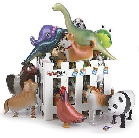 

20pcs mix Walking Animal Balloons Cute Cat Dog Rabbit Panda Dinosaur Tiger Kitty Balloons Pet Balls Party Birthday Decoration