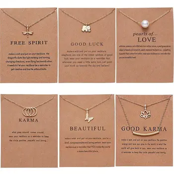 Rinhoo Butterfly Elephant Pearl Of Love Gold-color Pendant Necklaces Clavicle Chains Necklace Fashion Necklace Women Jewelry dominated women pendant necklaces a short section of pearl necklace and exaggerated fashion multi clavicle necklace