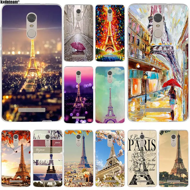 

Soft TPU Phone Cases Transparent for Xiaomi Redmi Mi Note 4X 2 3 3S 4A 5 6 5S 5X 5A 6X Pro Plus Romantic Love Paris Eiffel Tower
