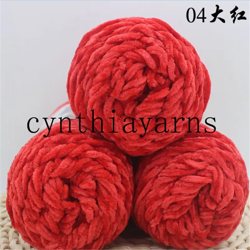 Velvet yarn Soft protein Cashmere Yarn silk wool baby Yarn crochet knitting Yarn silk chenille cotton baby wool DIY sweater