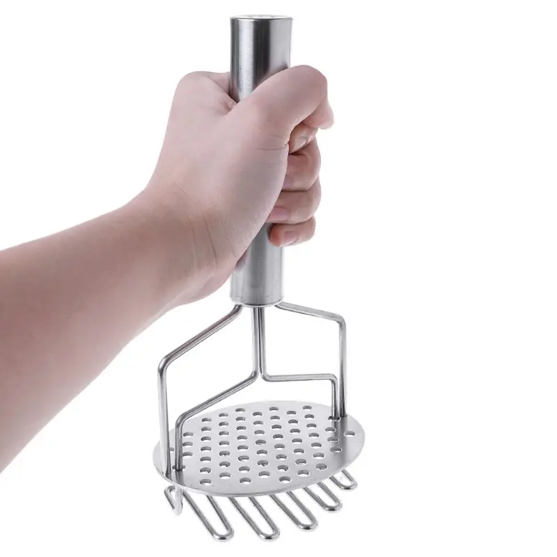 

Stainless Steel Double Layer Potato Masher Professional Mash Tool Kitchen Supply Potato Masher