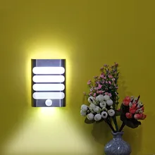 LED Luxury Aluminum Stick Anywhere Bright Motion Sensor Activated LED MAZ-TEK Wall Sconce Night Lighting Auto On/Off for Pathway