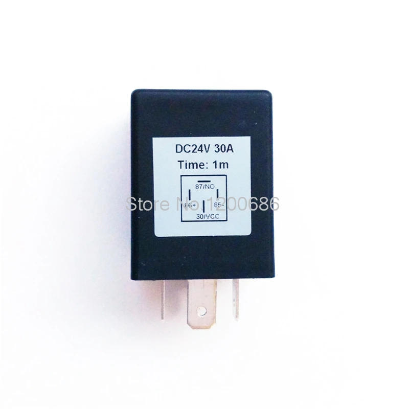 

30A 24V Time Delay Relay 1 minutes turn off after signal reset switch turn on Automotive SPDT 60 second delay release off relay