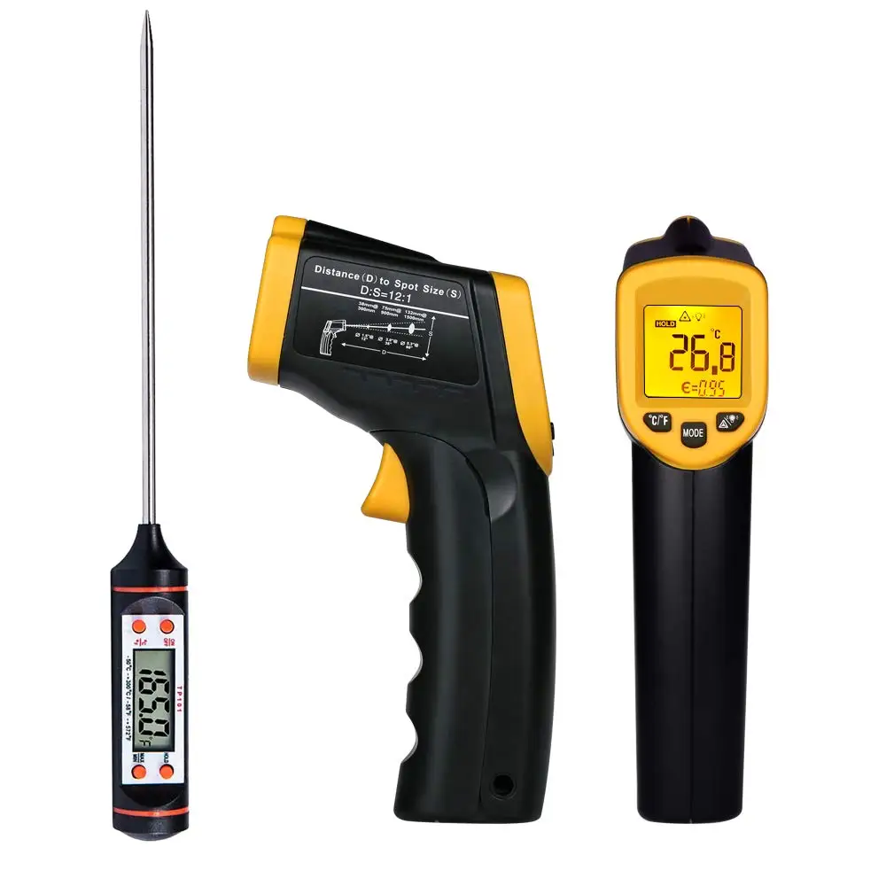 

Non-Contact Digital Infrared Thermometer Meat Thermometer Temperature Gun -50 ~ 500