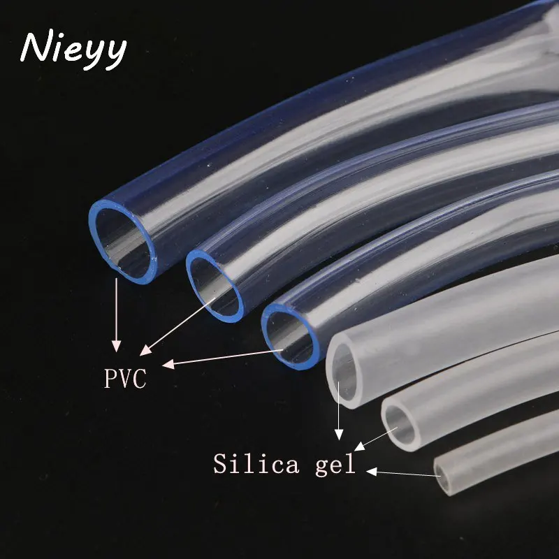 3 m الغذاء الصف شفافة المطاط خرطوم PVC أنبوب 3 4 5 6 7 8 9 10 12 14 مللي متر خارج القطر حديقة الري مرنة الأكسجين أنبوب