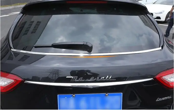 above Высококачественная отделка крышки багажника из нержавеющей стали для Maserati Levante - Цвет: above