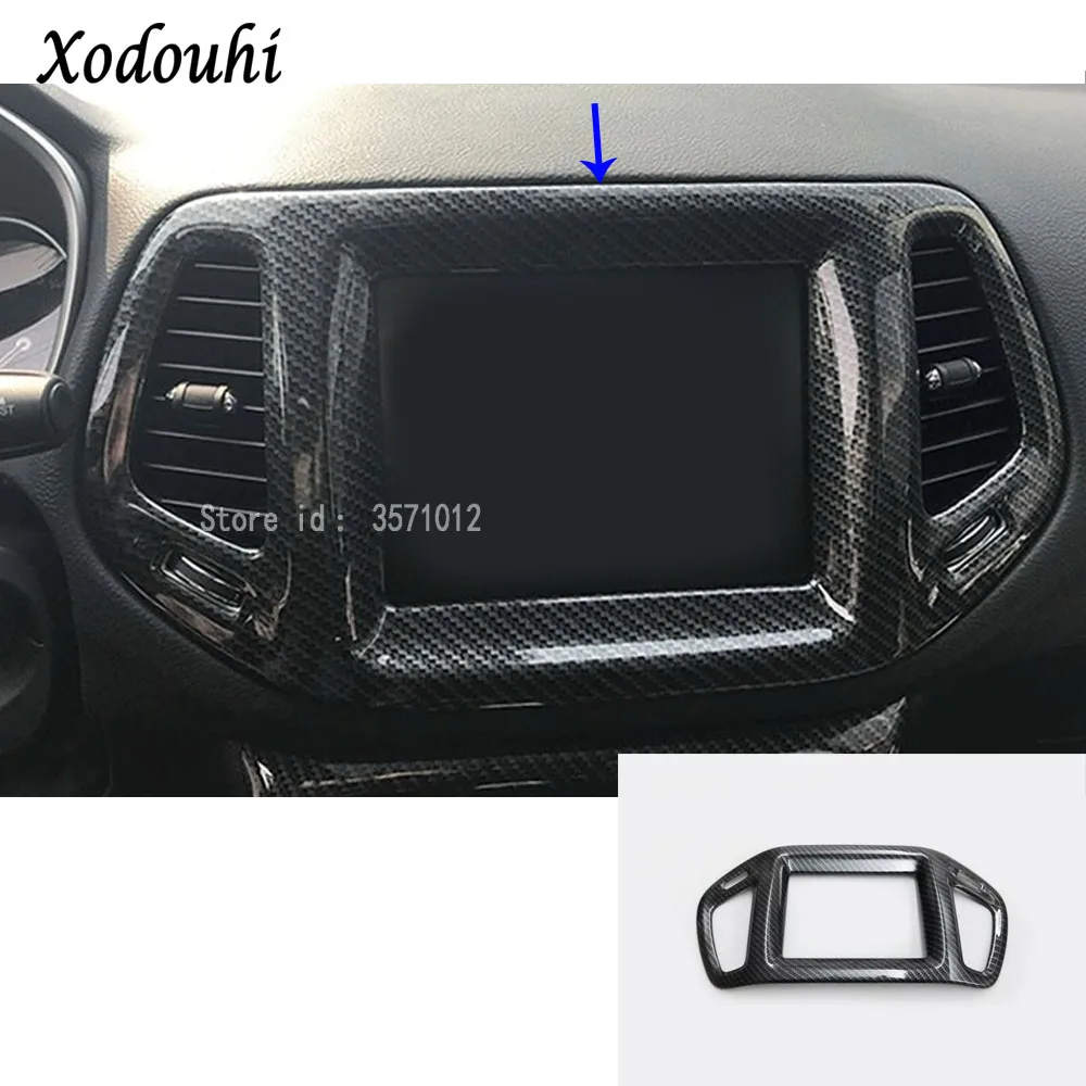 

For Jeep compass 2017 2018 2019 Car garnish Navigation Map GPS trim dashboard meter Instrument Panel gauge frame stick moulding
