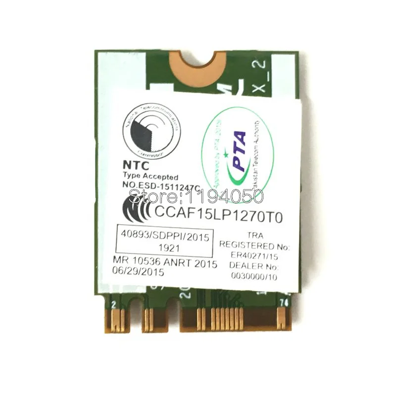 Беспроводная сетевая карта BCM94350ZAE DW1820A 802.11AC 867 Мбит/с bcm94350 M.2 NGFF Wi Fi лучше чем bcm94352z