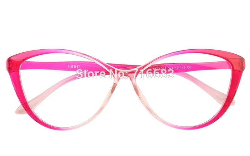 Dames de mode Femmes Vintage Cat Eye Plein Jante Lunettes Lentille Claire Multi Noir Bleu Cadre Lunettes En Verre Prescription TR90