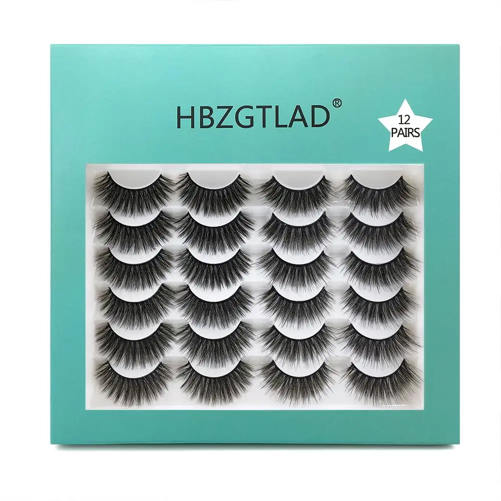 12pair 1209 3/12/13/16 Multipack3D половину Накладные ресницы ручной работы тонкие пушистые длинные ресницы натуральный инструменты для макияжа глаз искусственный щеточка для ресниц - Цвет: 12pair 1209