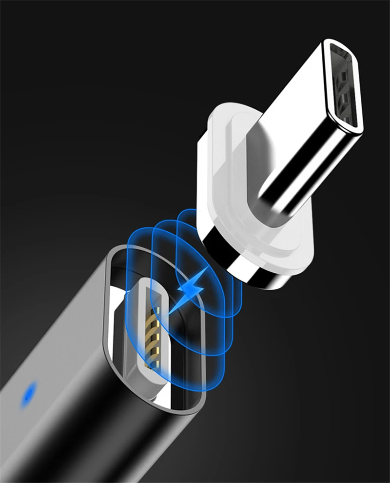 3A MAX Тип-C/Micro USB/8 Pin магнитный для быстрой зарядки и передачи данных адаптер для iPhone XS MAX XR SAMSUNG S10+ XIAOMI HUAWEI OnePlus