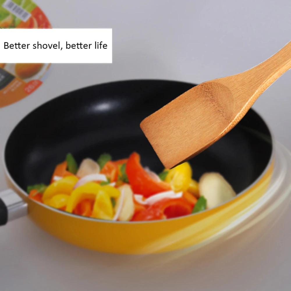 Бамбуковая лопатка с длинной ручкой для жареного горшка с антипригарным покрытием кухонная шлицевая лопатка ложка для перемешивания держатель кухонная утварь