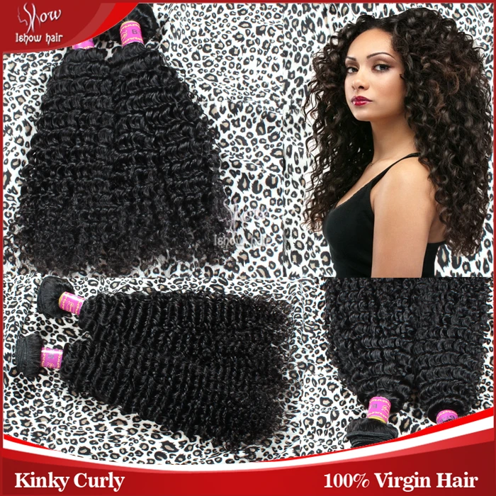 

Brazilian Curly Virgin Hair 4 Bundles Curly Hair 100 Human Afro Kinky Curly Hair 14-26inch ishow Products grade 7A good quality