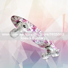 Peny Fish Board 22″ Flower Printed mini cruiser skateboard complete decks long board children’s scooter four-wheel skates PN22