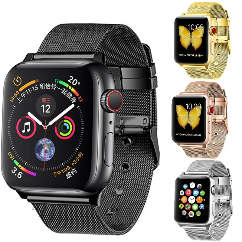 Ремешок Миланская петля из нержавеющей стали для Apple Watch браслет iWatch Series 1 2 3 4 5 38 мм