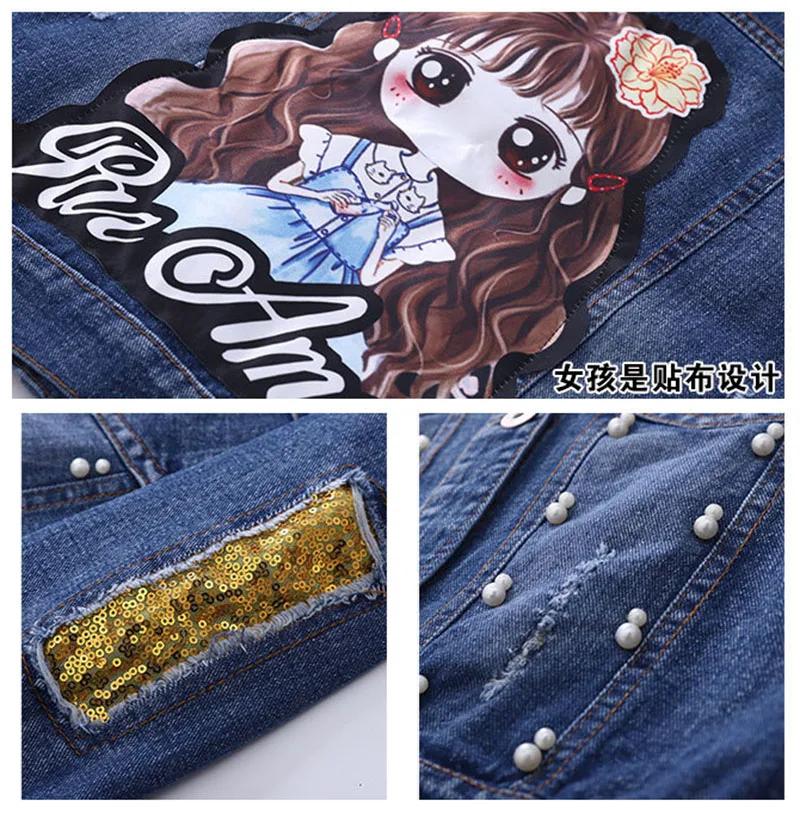 teenage girls denim butterfly jackets for kids outwear children coat girls sweaters children clothes (2)