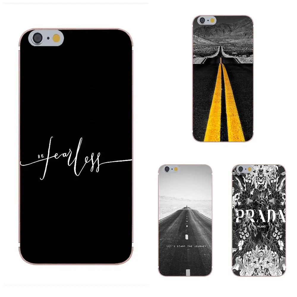 

Qdowpz For Galaxy Alpha Core Prime Note 4 5 8 S3 S4 S5 S6 S7 S8 S9 mini edge Plus Soft TPU Fashion Cell Phone Case Black & White